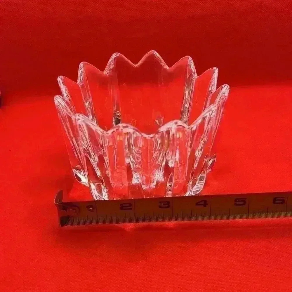 Vintage Swedish Orrefors Crystal Fleur Bowl by Jan Johansson, SIGNED!!